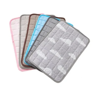 Pet Cooling Mat Dog Cat Sleeping Pad Cool Ice Silk Moisture-proof Mattress Cushion Summer Small Animal Cold Bed 5 sizes